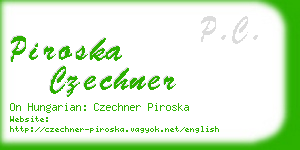piroska czechner business card